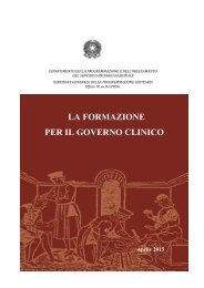 LA FORMAZIONE PER IL GOVERNO CLINICO - Ipasvi