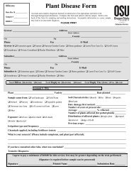 Plant Disease Form - OSU Plant Clinic