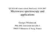 Microwave spectroscopy and applications