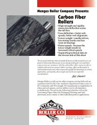 Carbon Fiber Rollers - Menges Roller Company, Inc.