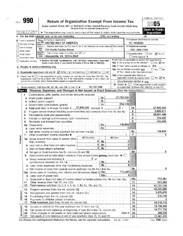 Form Return of Organization Exempt From Income Tax