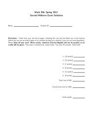 Math 306, Spring 2012 Second Midterm Exam Solutions
