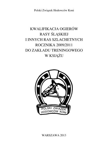 katalogiem ogierÃ³w - Polski ZwiÄzek HodowcÃ³w Koni