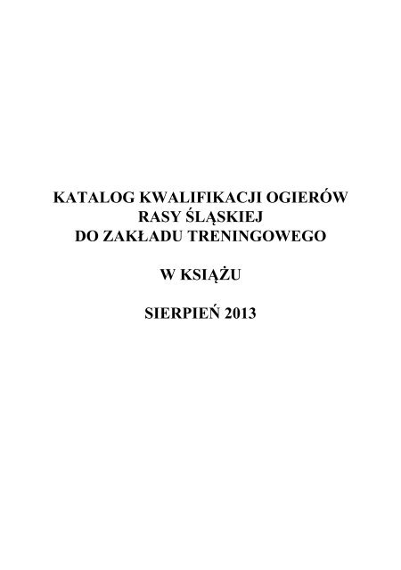 katalogiem ogierÃ³w - Polski ZwiÄzek HodowcÃ³w Koni