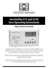 ServicePlus S11 and S11R User Operating Instructions - Horstmann