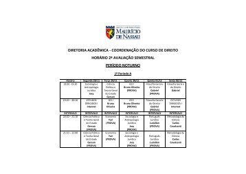 noturno - Curso de Direito da Faculdade MaurÃ­cio de Nassau