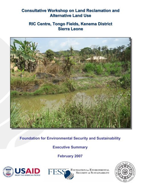 Consultative Workshop on Land Reclamation and Alternative Land ...