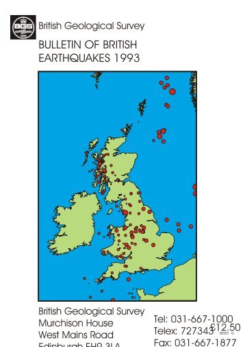 1993 Earthquake Bulletin - British Geological Survey Seismology