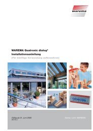 WAREMA Quatronic dialogÃ‚Â® Installationsanleitung