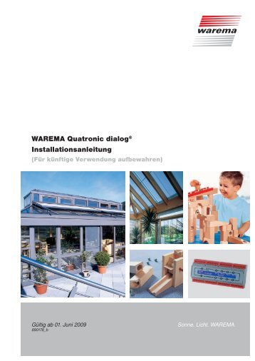 WAREMA Quatronic dialogÃ‚Â® Installationsanleitung