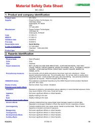 Material Safety Data Sheet - Praxair Surface Technologies