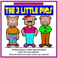 The 3 Little Pigs CAST OF CHARACTERS