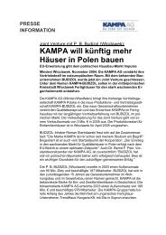 Joint Venture mit P. B. Budizol - KAMPA AG