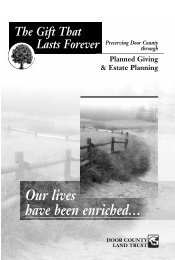 Planned Giving Brochure (216 kb) - Door County Land Trust