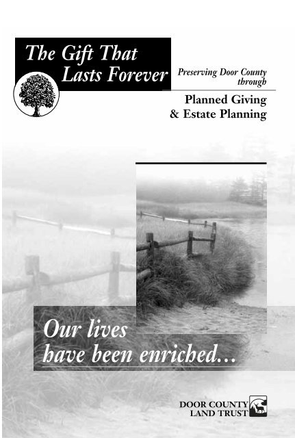 Planned Giving Brochure 216 Kb Door County Land Trust