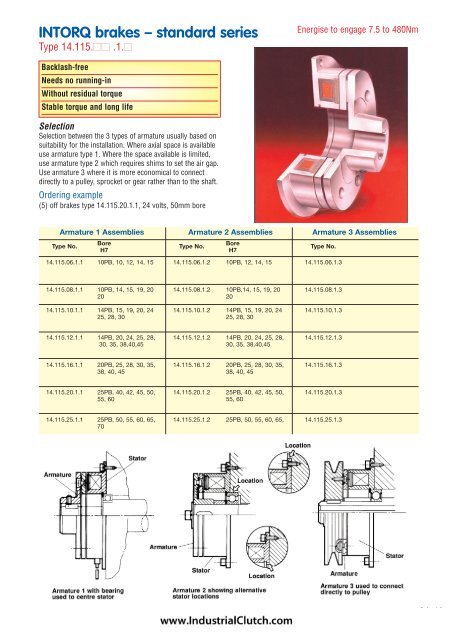 Electromagnetic clutches and brakes from INTORQ & magneta