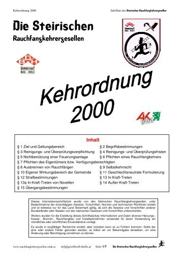 Kehrordnung 2000 - auf der Seite der steirischen ...