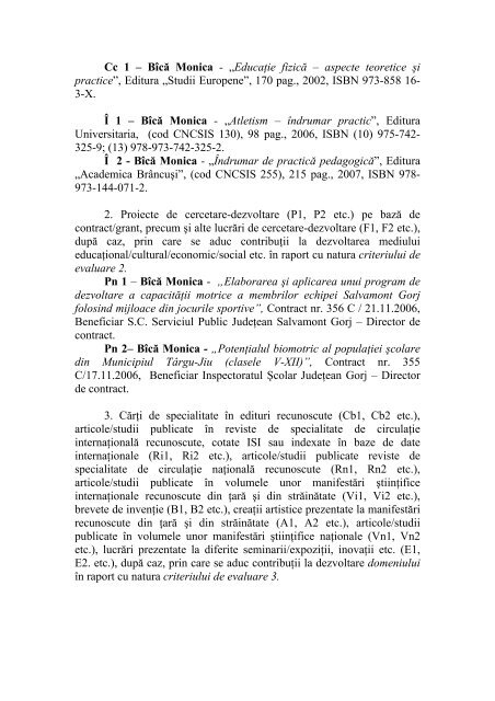 lista monica bica.pdf - Universitatea "Constantin BrÃ¢ncuÅi"