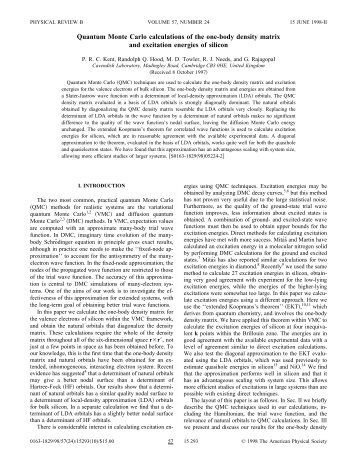 Quantum Monte Carlo calculations of the one-body density matrix ...