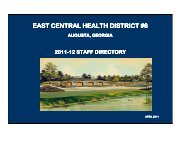 east central health district #6 east central health district #6 - ECPHD