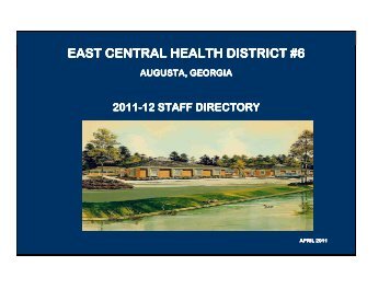 east central health district #6 east central health district #6 - ECPHD