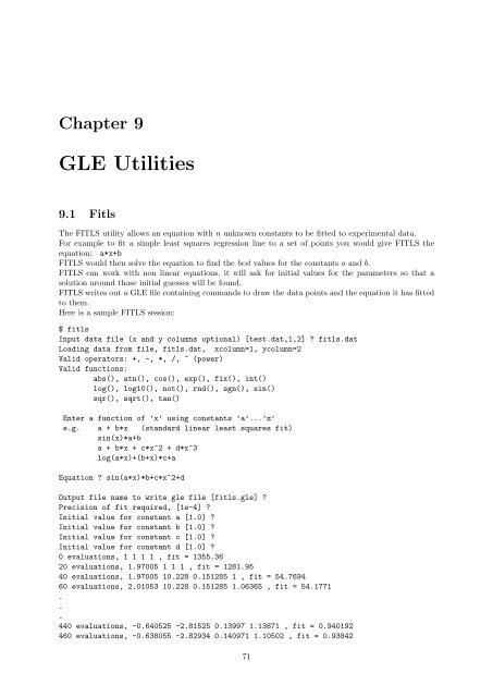 GLE User Manual - Fedora Project Packages GIT repositories