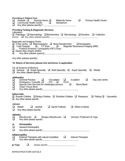 Clinical Establishment Rules - Bokaro