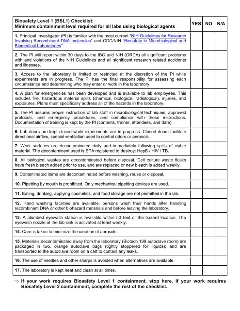 Biosafety