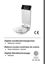 Digitale wandkeukenweegschaal Balance murale ... - Teknihall.be