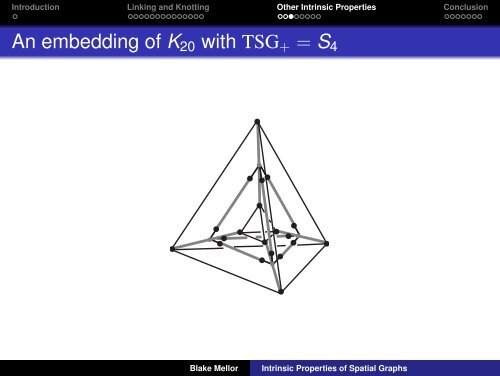 Intrinsic Properties of Spatial Graphs - Denison University