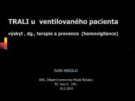 TRALI u ventilovanÃ©ho pacienta â vÃ½skyt, dg., terapie a prevence