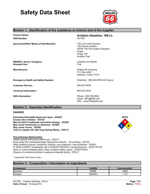 jet fuel msds