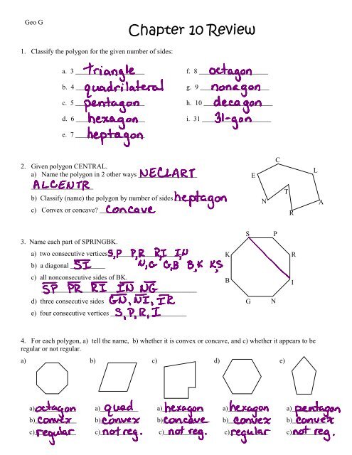 Chapter 10 Review Key Pdf