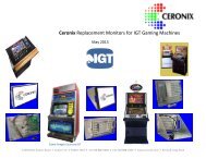 Ceronix Replacement Monitors for IGT Gaming Machines - Suzo-Happ