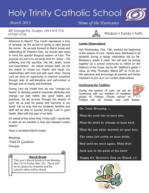 Newsletter - Wellington Catholic