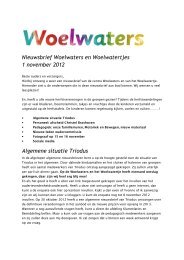 Nieuwsbrief Woelwaters en Woelwatertjes 1 november ... - Triodus