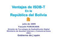 Ventajas de ISDB-T RepÃºblica del RepÃºblica del Bolivia - DiBEG