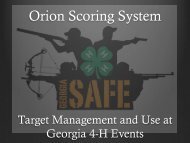 Orion Scoring System - Georgia 4-H