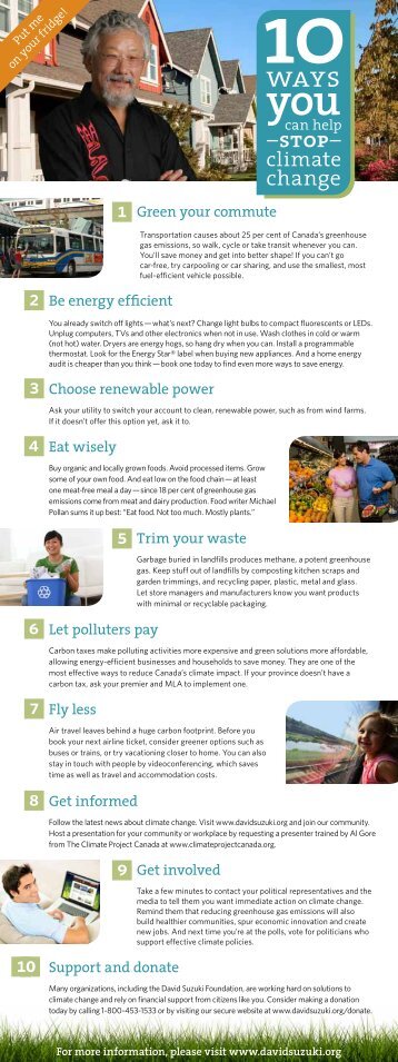 10 Ways You Can Stop Climate Change (PDF) - David Suzuki ...