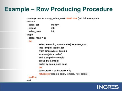 What are Database Procedures? - Actian