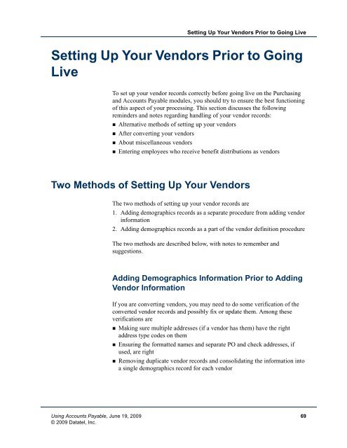 Using Accounts Payable