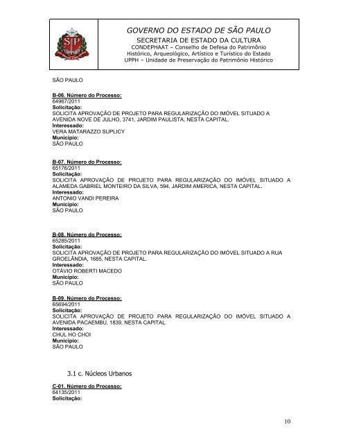 Pauta 1670 de 07/05/2012 - Secretaria de Estado da Cultura ...