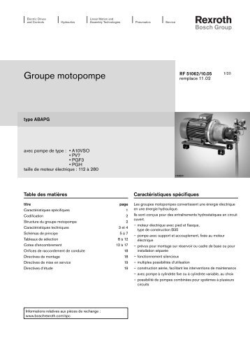 Groupe motopompe - Bosch Rexroth