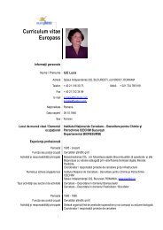 Curriculum vitae Europass - ICECHIM