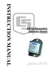 CS100 Barometric Pressure Sensor - Campbell Scientific