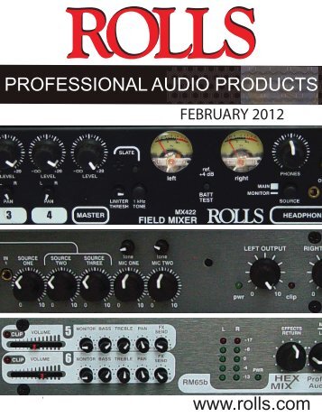 www.rolls.com PROFESSIONAL AUDIO PRODUCTS