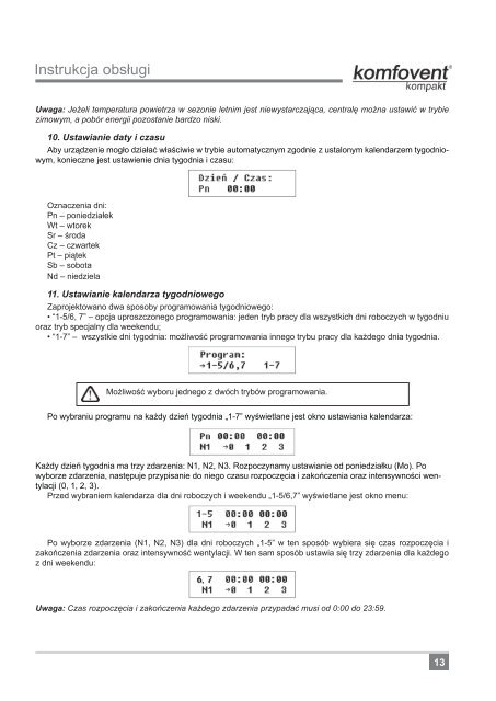 KOMPAKT REGO 400-2500 - Komfovent