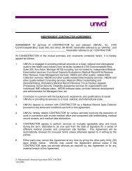 Independent Contractor Agreement - Login Prodata System - UNIVAL
