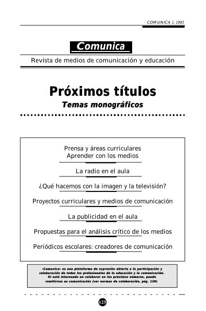 Aprender con los medios - Revista Comunicar