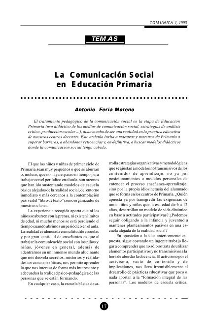 Aprender con los medios - Revista Comunicar